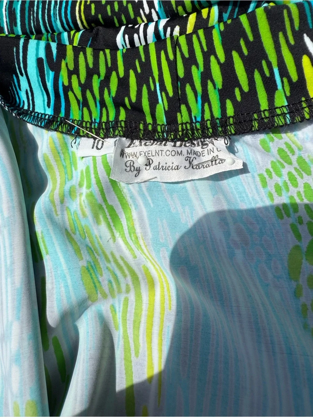Vintage Tankini Bikini Set 2 Piece Swim Suit Size 10 Made in USA Green  Floral.